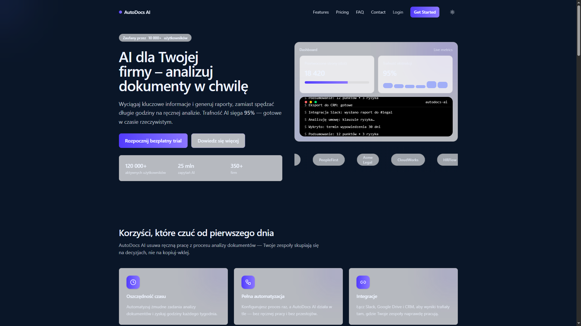 AutoDocs AI — landing SaaS — preview